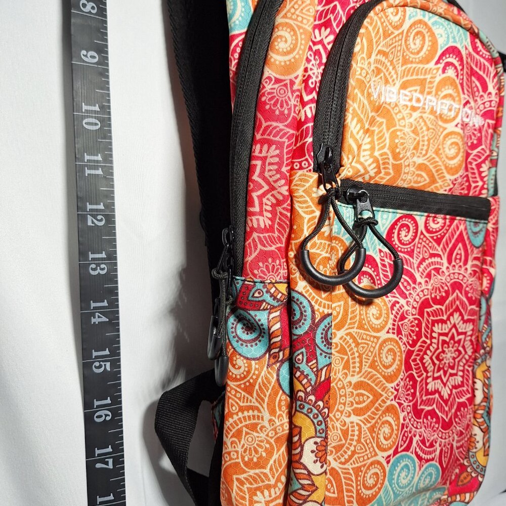 Vibedration Hydration Backpack w/o bladder - turquoise/orange pattern - Picture 6 of 15